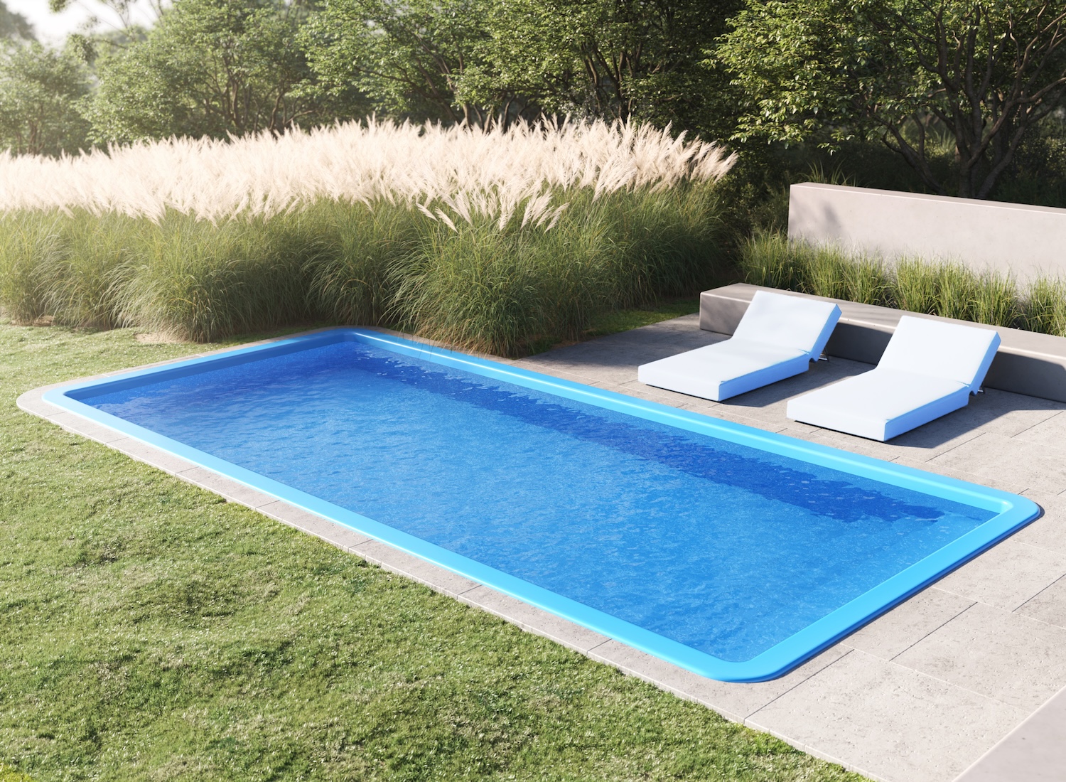 Piscinas Beluga - Modelo Afrodite Slim - Cena 3D