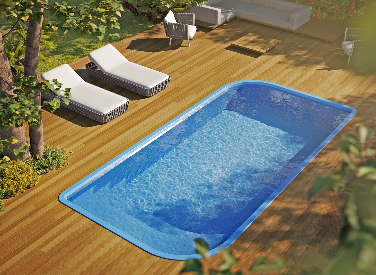 Piscinas Beluga - Modelo Palas - Cena 3D